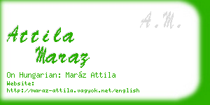 attila maraz business card